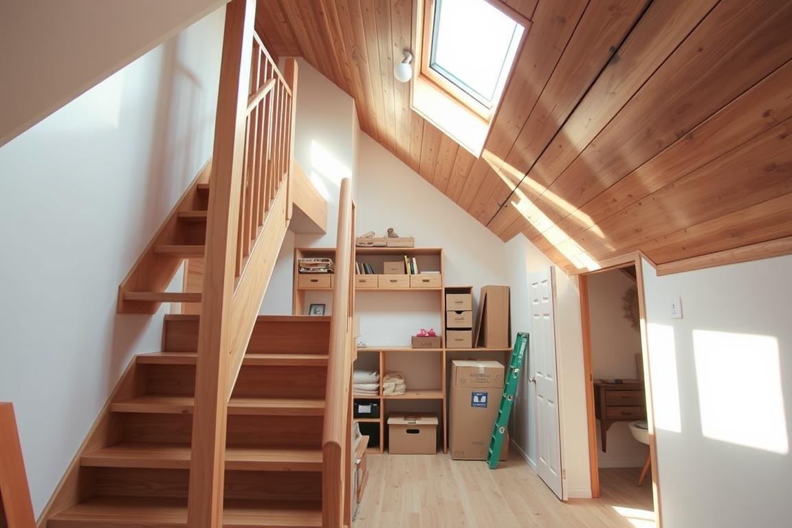 attic stairs ideas space saving